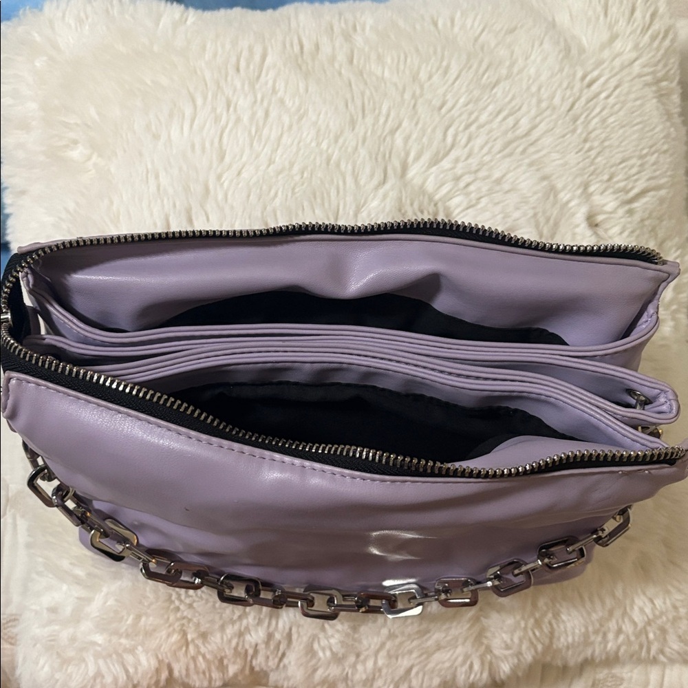 Topshop Lilac Chain Handle Shoulder Bag - Picture 3 of 7